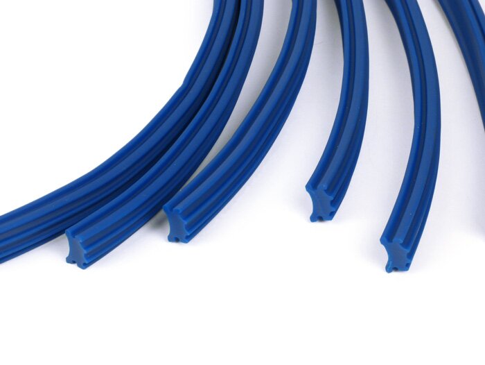 Rubber kit -VESPA 19 pcs- Vespa Rally180 (VSD1T), Rally200 (VSE1T), TS125, Sprint150, Sprint Veloce150, GT125, GTR125, Super125, Super150, GL150 - blue