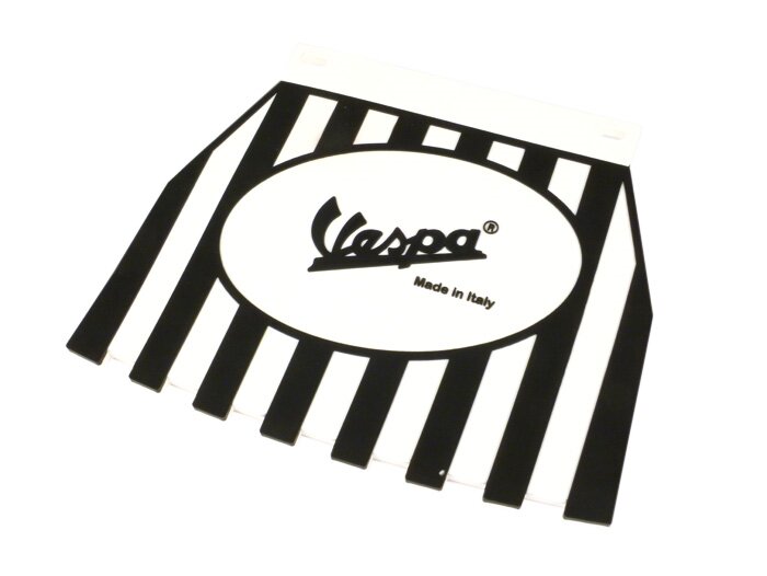 Spatscherm - Spatlap - Spatlap - KLASSE Vespa, strepen - wit/zwart