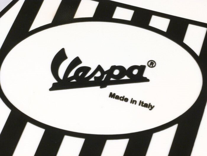 Spatscherm - Spatlap - Spatlap - KLASSE Vespa, strepen - wit/zwart