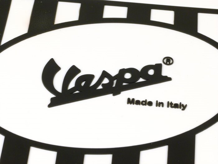 Spatscherm - Spatlap - Spatlap - KLASSE Vespa, strepen - wit/zwart