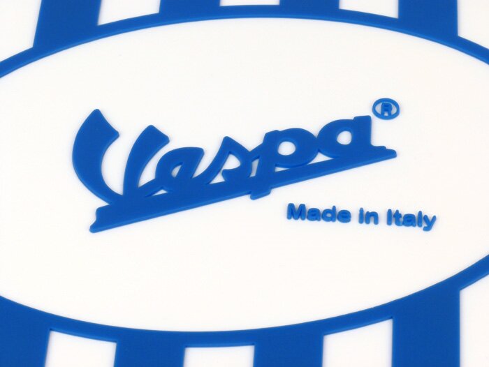 Spatscherm - Spatlap - Spatlap - KLASSE Vespa, strepen - wit/blauw