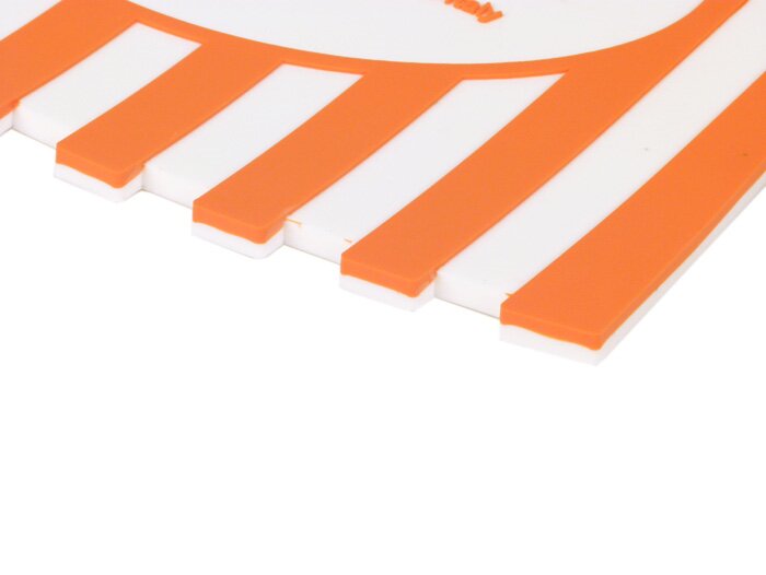 Spatscherm - Spatlap - Spatlap - KLASSE Vespa, strepen - wit/oranje