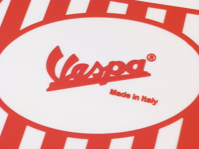 Stänkskydd - Stänkskydd - Stänkskydd -CLASSIC Vespa, ränder - vit/röd