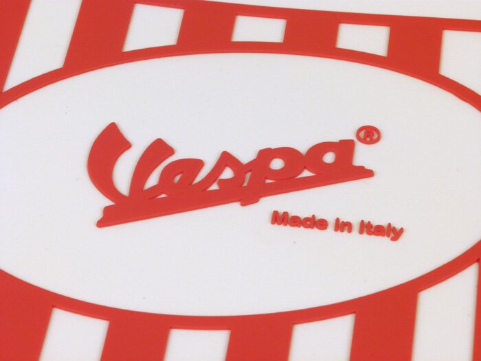Stänkskydd - Stänkskydd - Stänkskydd -CLASSIC Vespa, ränder - vit/röd