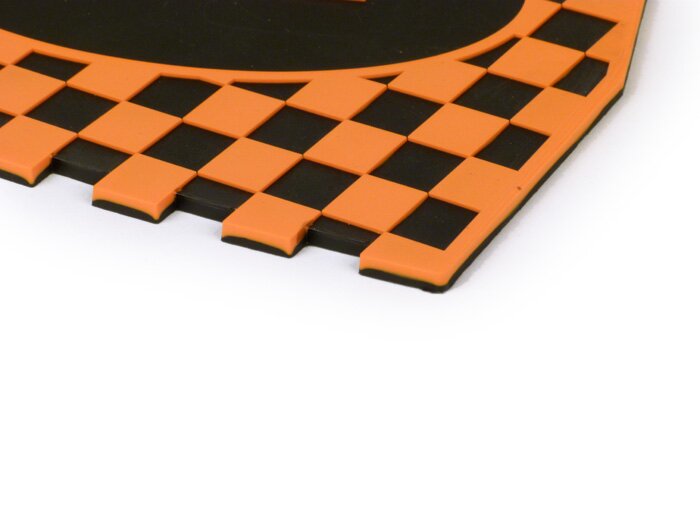 Paraspruzzi - Paraspruzzi - Paraspruzzi -CLASSIC Vespa, motivo a scacchi - nero/arancio
