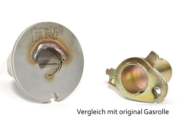Puleggia cavo acceleratore -MRP QUICK ACTION senza indicatori al manubrio- Vespa V50, V90, SS50, SS90, PV125, ET3, Rally180 (VSD1T), Rally200 (VSE1T), Sprint150 (VLB1T), TS125 (VNL3T), GT125 (VNL2T), GTR125 (VNL2T), SS180 (VSC1T) - Ø=21mm