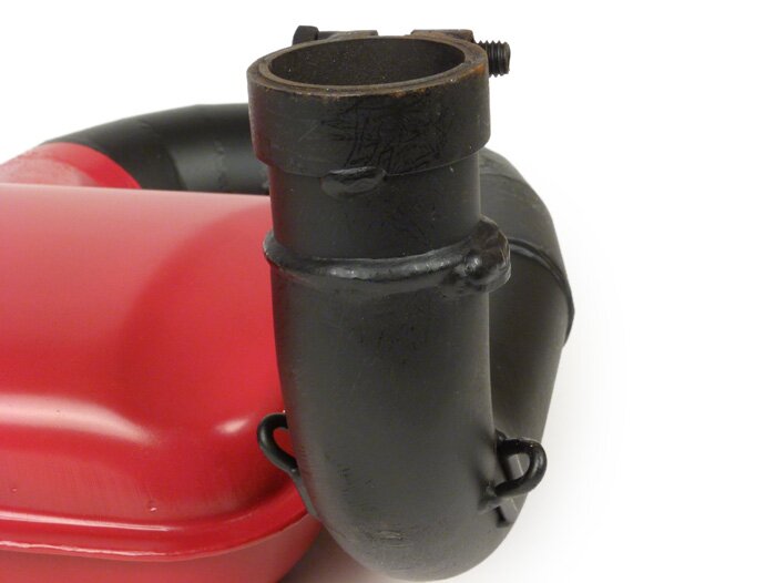 Uitlaat -RR-Box Sport dubbele pijp- Vespa PX80, PX125, PX150 - 166cc, 177cc - Rood