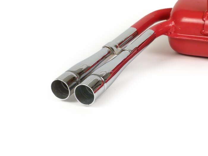 Exhaust -RR-Box sport doppio tubo- Vespa PX200 - red