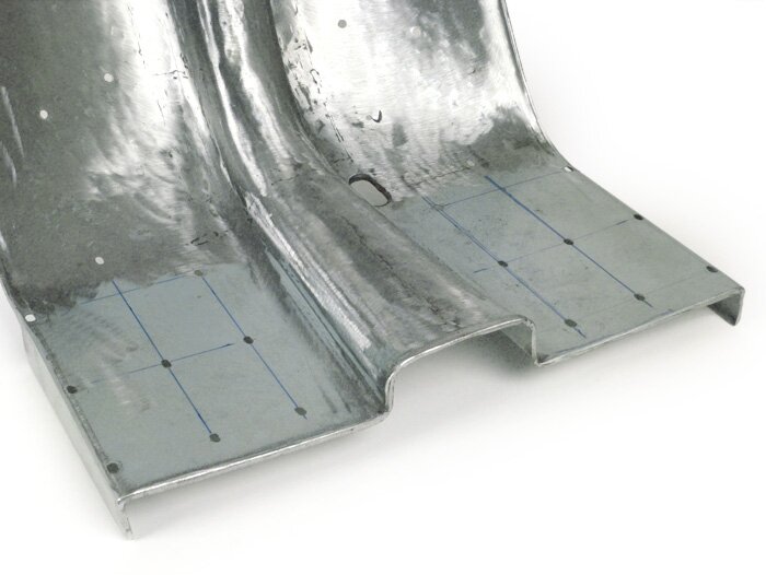 Legshield -IMPORT- Lambretta LI (series 3, -05.1965), LIS (series 3, -05/1965), TV (series 3, -05/1965) - oiled bare metall