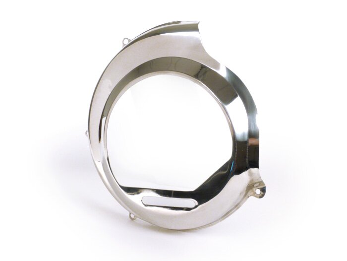 Cache turbine -VESPA style Sprint/VBB- Vespa PX80, PX125, PX150, PX200, Rally180, Rally200 - modèles sans démarreur électrique - inox