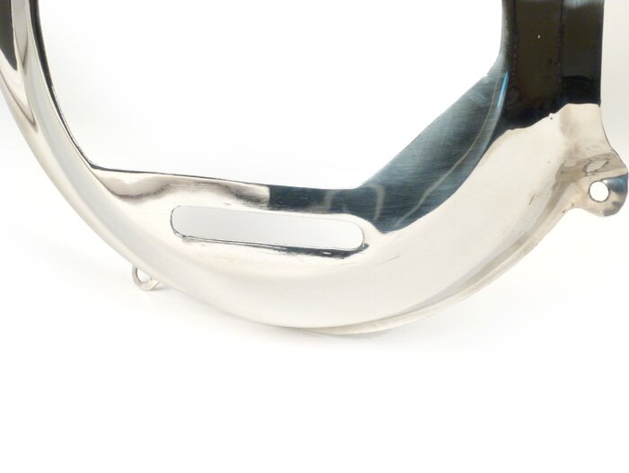 Cache turbine -VESPA style Sprint/VBB- Vespa PX80, PX125, PX150, PX200, Rally180, Rally200 - modèles sans démarreur électrique - inox
