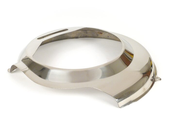 Cache turbine -VESPA style Sprint/VBB- Vespa PX80, PX125, PX150, PX200, Rally180, Rally200 - modèles sans démarreur électrique - inox