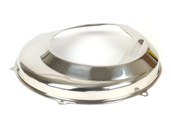Cache turbine -VESPA style Sprint/VBB- Vespa PX80, PX125, PX150, PX200, Rally180, Rally200 - modèles sans démarreur électrique - inox