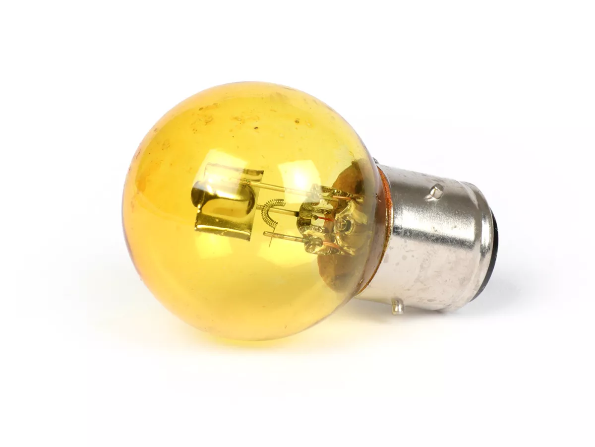 Light bulb -BA21d- 12V 35/35W - yellow - used for head light ACMA