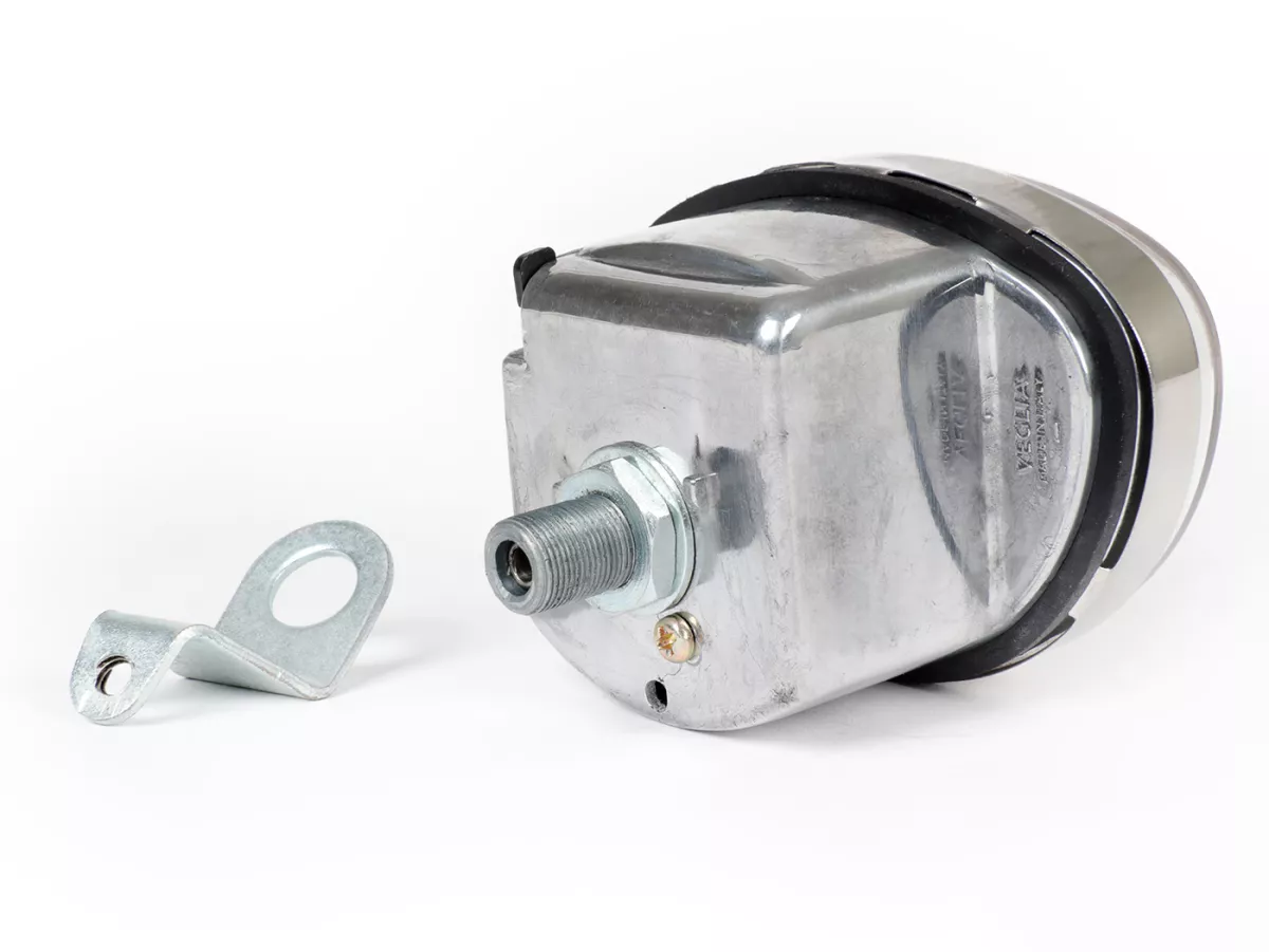 Speedometer -VESPA- SR50, SS50, SS90, PV125, ET3, Super, TS, GTR, Sprint, Rally - 120km/h / 75mph (white dial, black digits)