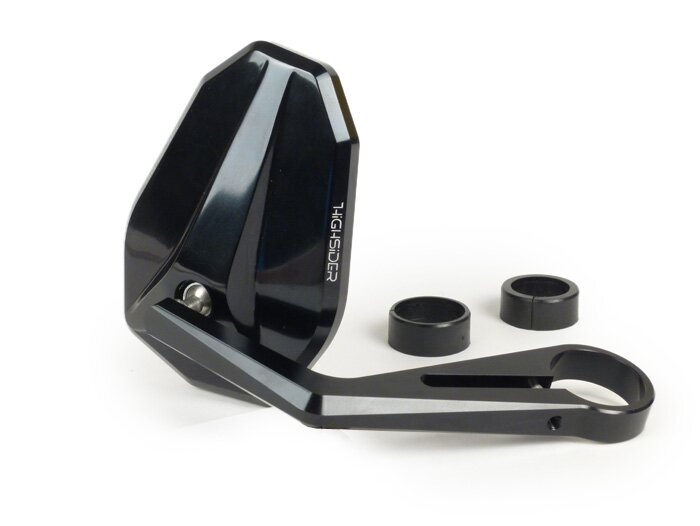 Mirror  -HIGHSIDER Victory, handle bar ends- alloy black anodised - E-marked