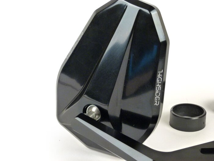Mirror  -HIGHSIDER Victory, handle bar ends- alloy black anodised - E-marked