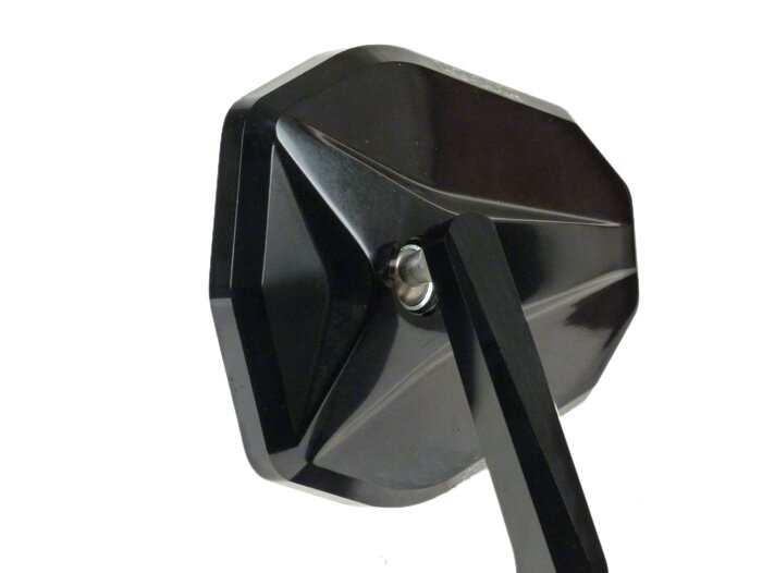 Mirror  -HIGHSIDER Victory, handle bar ends- alloy black anodised - E-marked