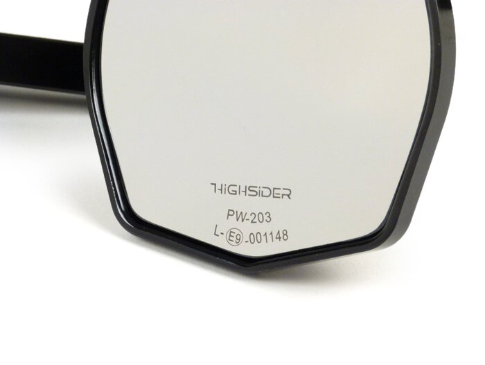 Mirror  -HIGHSIDER Victory, handle bar ends- alloy black anodised - E-marked