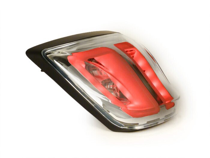 Achterlicht -POWER 1 LED Tube- Vespa Primavera, Sprint - helder glas / mat zwart frame