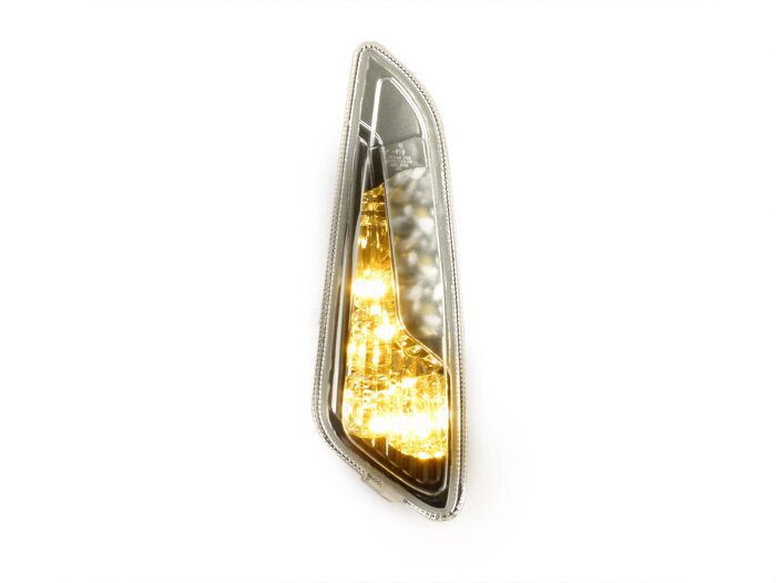 Knipperlichtenset -POWER 1 LED dagrijlicht (E-markering)- Vespa Primavera, Sprint - wit - voor - helder glas