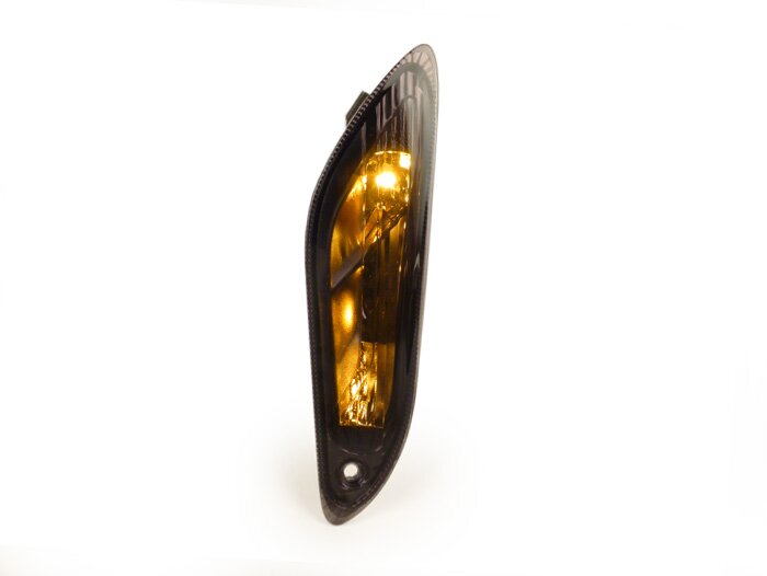 Knipperlichtenset -POWER 1 LED (E-markering)- Vespa Primavera, Sprint - gerookt / zwart getint - achter - helder glas