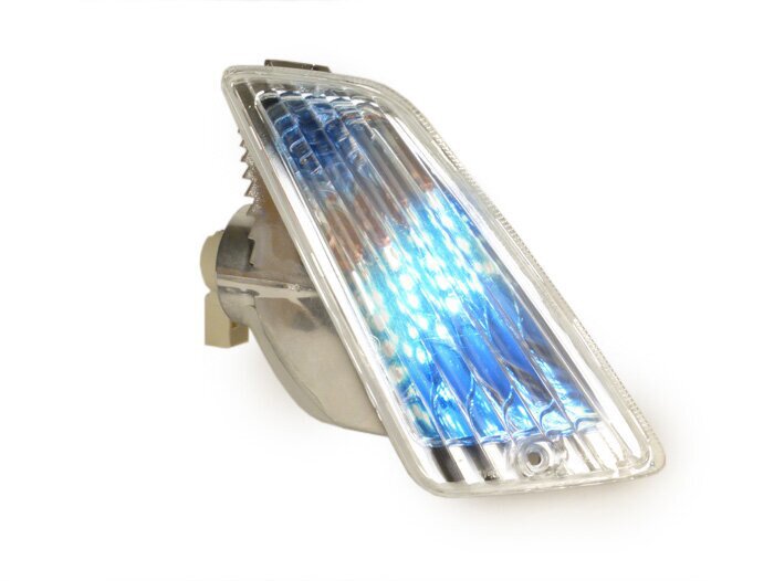 Pair of front indicators -POWER 1 LED standard design (-2014) daytime running light (E-mark)- Vespa GT, GTL, GTV, GTS 125-300 - colourless