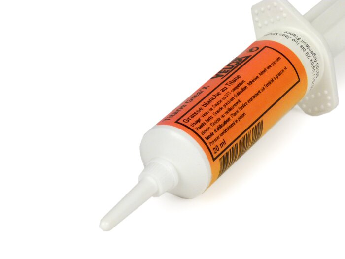 Grasso al titanio -HANSELINE- grasso per biciclette, grasso per cavi Bowden, siringa da 20 ml