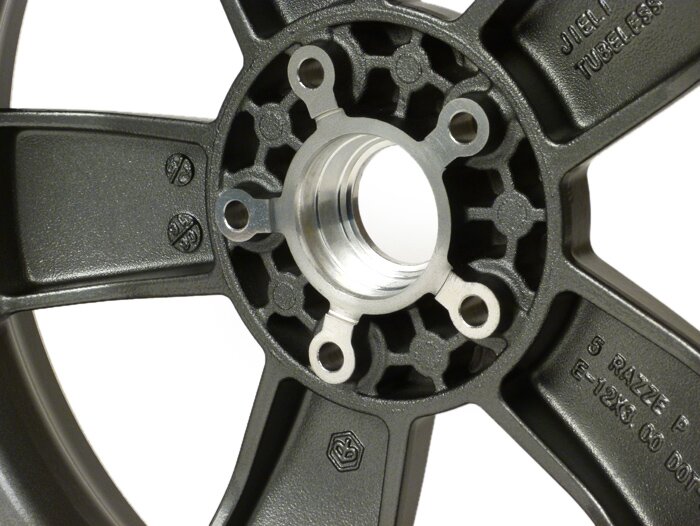 Wheel rim -PIAGGIO 2016 70th anniversary special edition - bicolor, (3.00x12)inch - 5 spokes- Vespa GT, GTL, GTS, GTV 125-300cc - front