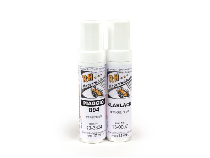 Touch-up pencil -RH LACKE- Piaggio 894 red (dragon), 2 x 12ml