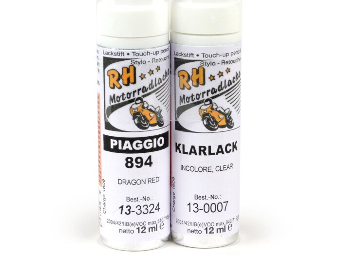 Touch-up pencil -RH LACKE- Piaggio 894 red (dragon), 2 x 12ml