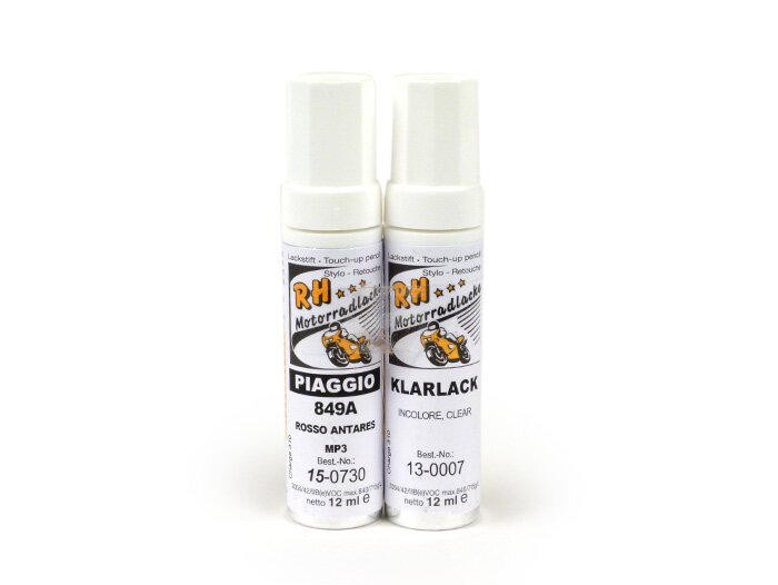 Barra de retoque -RH LACKE- Piaggio 849/A Rojo (rosso antares), 2 x 12ml
