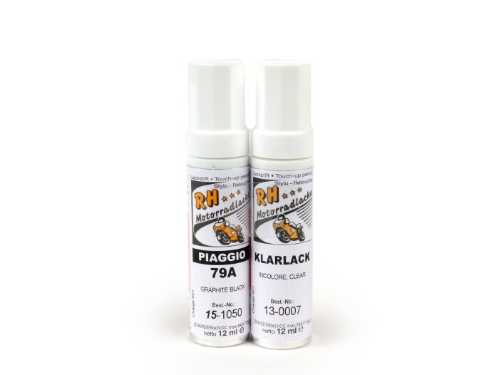 Touch-up pencil -RH LACKE- Piaggio 79/A graphite (graphite black), 2 x 12ml