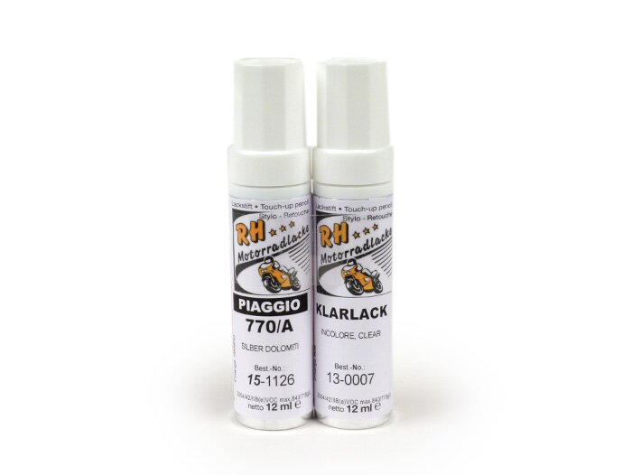 Touch-up pencil -RH LACKE- Piaggio 770/A silver (silver dolomites), 2 x 12ml