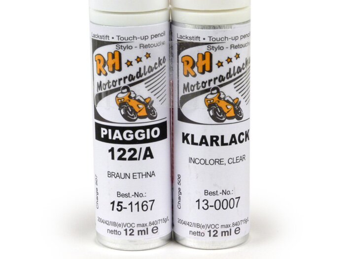 Touch-up pencil -RH LACKE- Piaggio 122/A brown (etna), 2 x 12ml