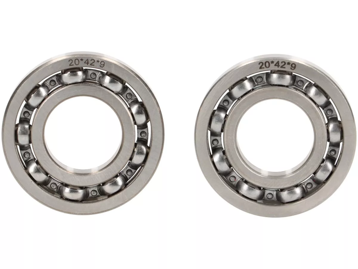 Set cuscinetti a sfera motore -SCOOTER CENTER- Vespa Wideframe VN2 (VN2T 100075-), VL3, VB1, T2 (VD1T), T3 (VD2T), GL150 (VGL1T), GL150 (DK, VGLA1T), Hoffmann C, Hoffmann M24 (Queen)