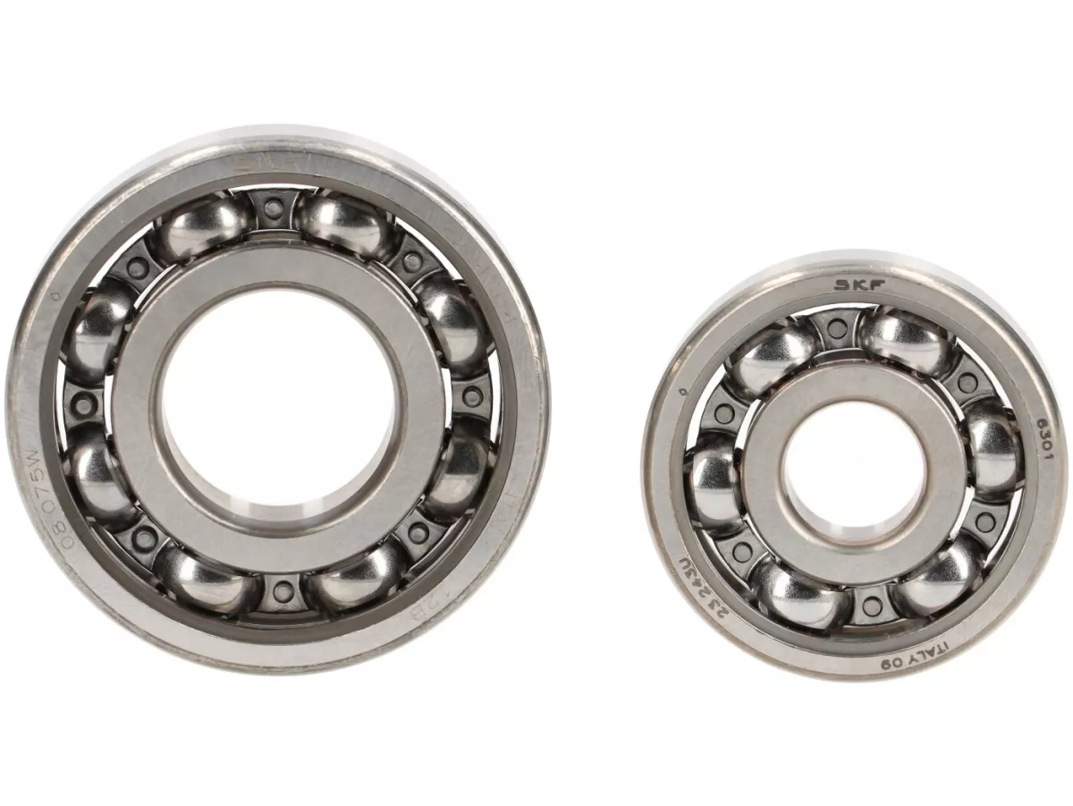 Set cuscinetti a sfera motore -SCOOTER CENTER- Vespa Wideframe VN2 (VN2T 100075-), VL3, VB1, T2 (VD1T), T3 (VD2T), GL150 (VGL1T), GL150 (DK, VGLA1T), Hoffmann C, Hoffmann M24 (Queen)