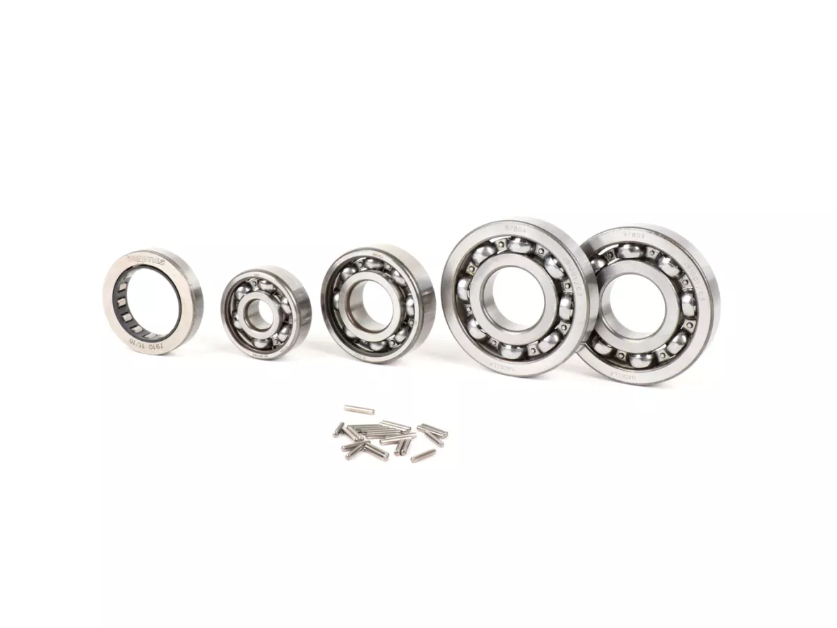 Set cuscinetti a sfere motore -SCOOTER CENTER- Vespa Largeframe Super125 (VNC1T -011000), VNA1T, VNA2T, VNB1, VNB2T, VNB3T, VNB4T, VNB5T, VNB6T, VBA1T, VBB1T, VBB2T, VGLA, VGLB, GL150 (VLA1M -050118), VNT1, VNT2