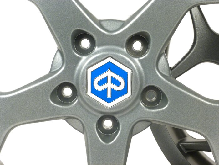 Wielset incl. ombouwset -PIAGGIO 3.00-13 inch (5 spaken)- type Piaggio MP3 Sport- geschikt voor Vespa GT, GTL, GTS 125-300, GTV - zilver