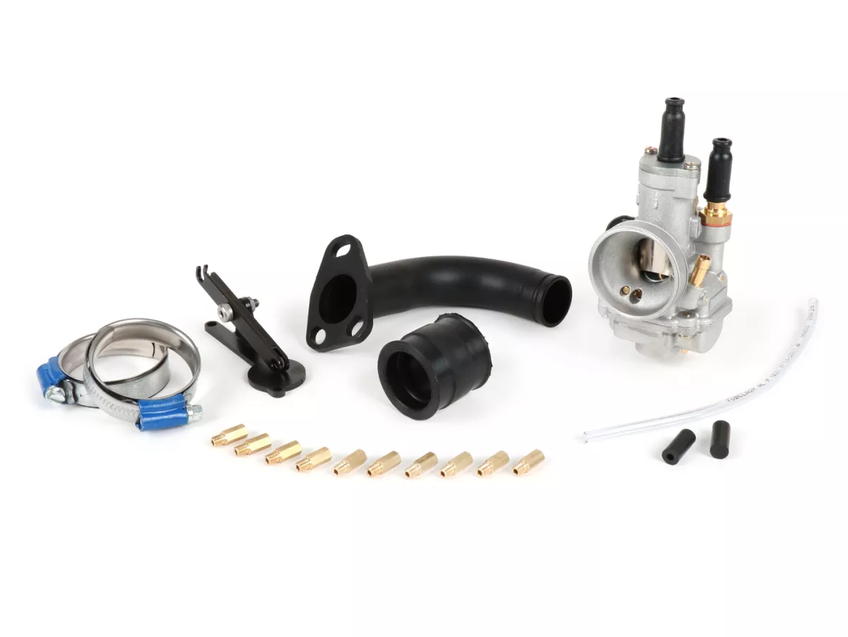Carburator kit -SCOOTER CENTER Polini CP23 Ø23mm- Vespa Wideframe VM1T, VM2T, VN1T, VN2T, VL1T, VL2T, VL3T, VB, VGL1, ACMA - with intake manifold