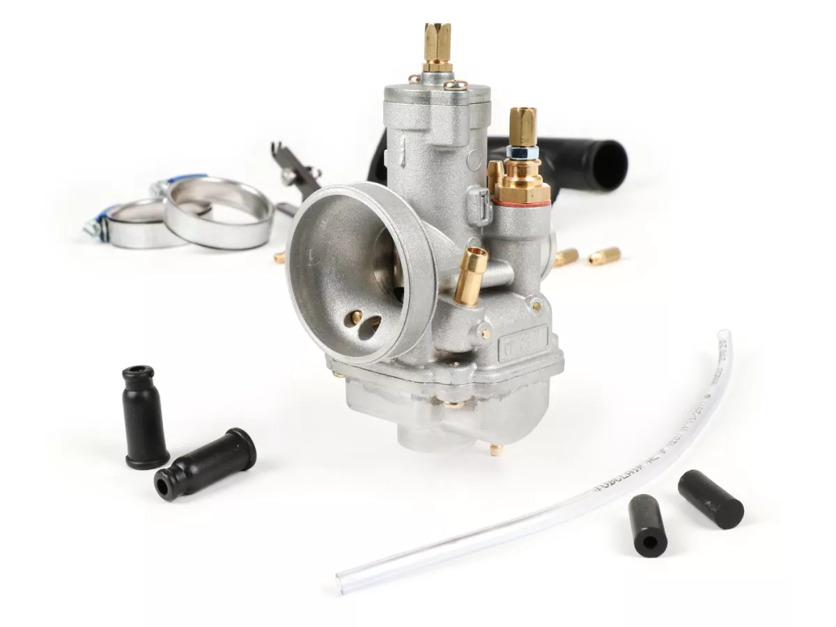 Carburator kit -SCOOTER CENTER Polini CP23 Ø23mm- Vespa Wideframe VM1T, VM2T, VN1T, VN2T, VL1T, VL2T, VL3T, VB, VGL1, ACMA - with intake manifold