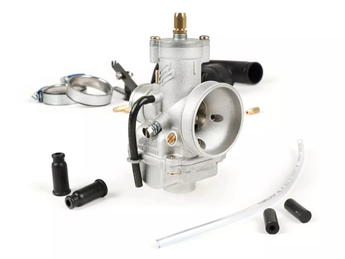 Carburator kit -SCOOTER CENTER Polini CP23 Ø23mm- Vespa Wideframe VM1T, VM2T, VN1T, VN2T, VL1T, VL2T, VL3T, VB, VGL1, ACMA - with intake manifold