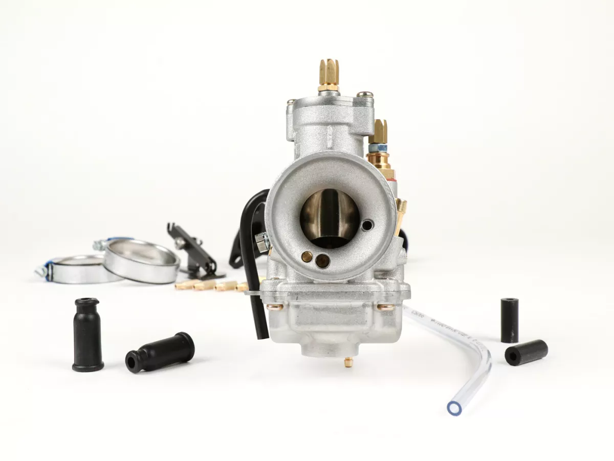 Carburator kit -SCOOTER CENTER Polini CP23 Ø23mm- Vespa Wideframe VM1T, VM2T, VN1T, VN2T, VL1T, VL2T, VL3T, VB, VGL1, ACMA - with intake manifold