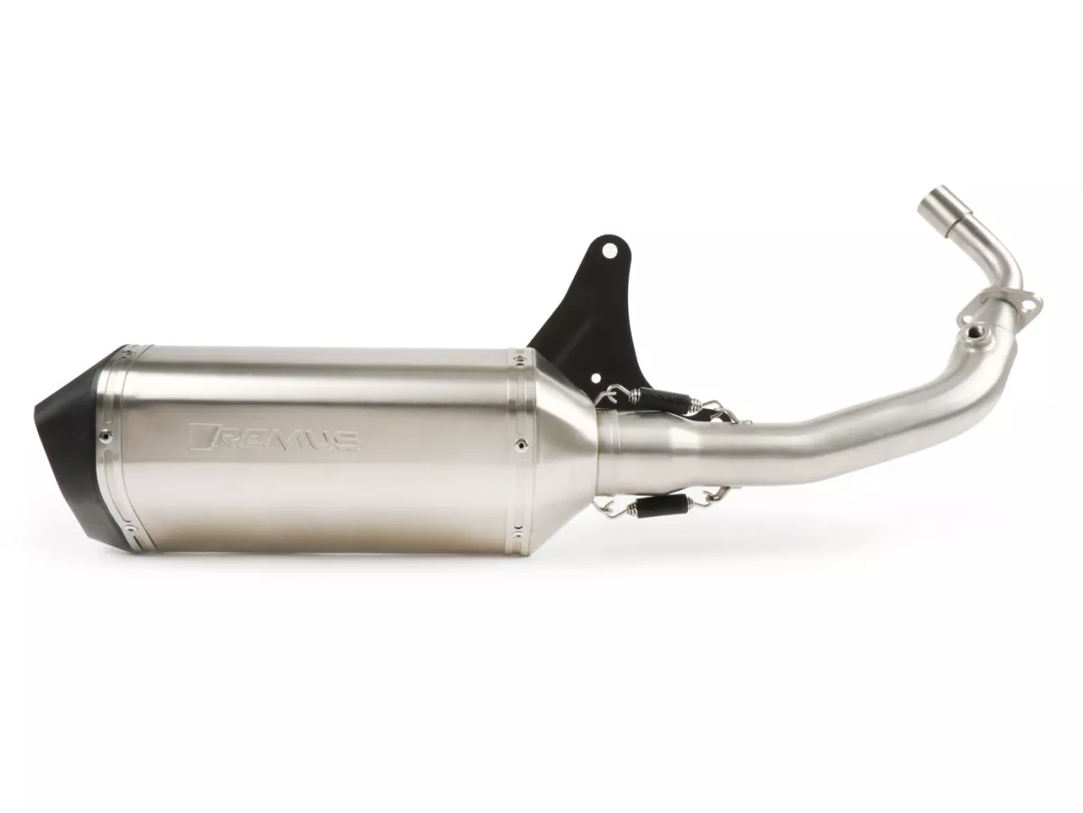 Scarico -REMUS- Vespa Primavera 125-150ie 3V (-2016, Euro3), Vespa Sprint 125-150ie 3V (-2016, Euro3) - Acciaio inox argento