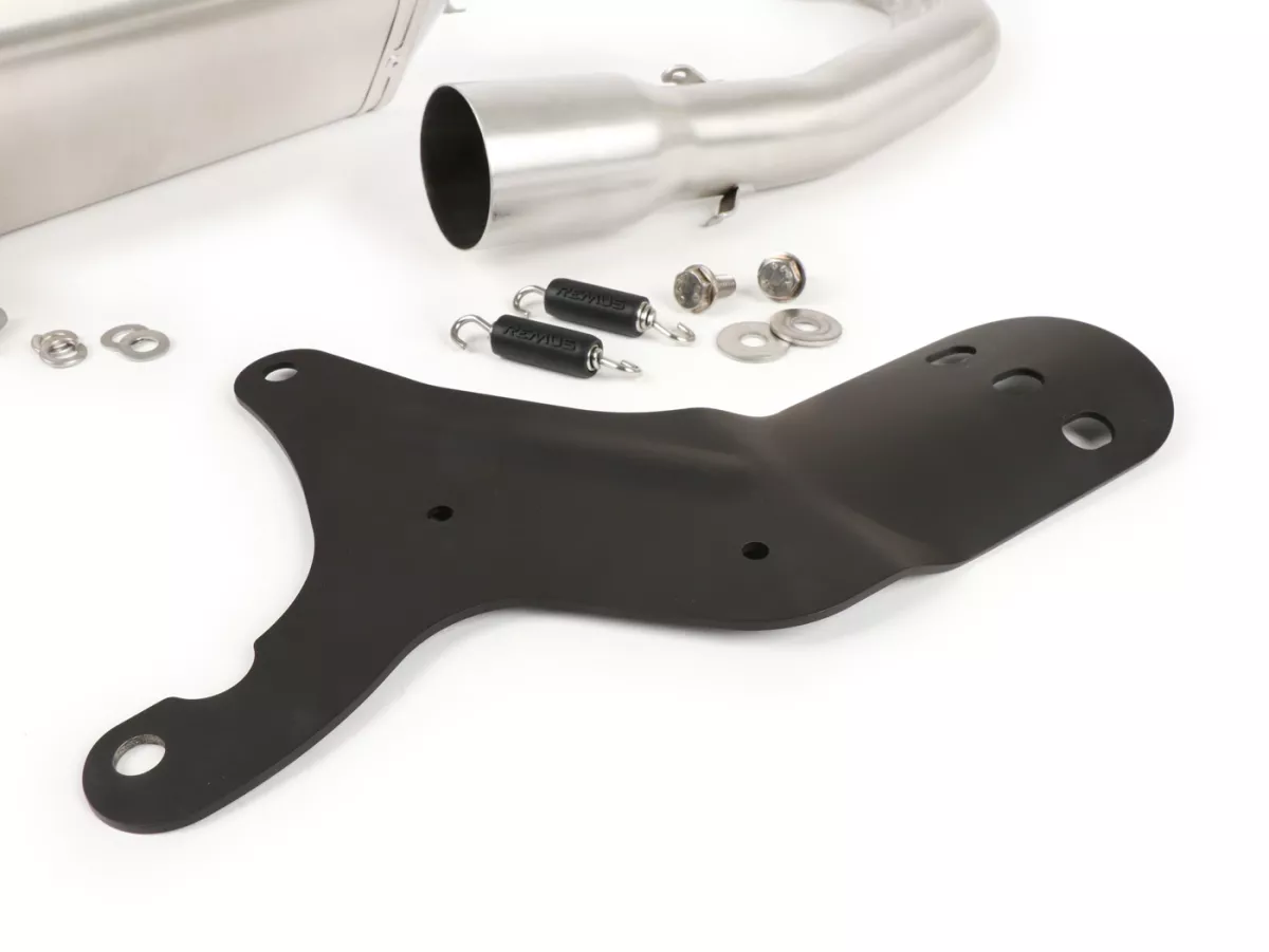 Scarico -REMUS- Vespa Primavera 125-150ie 3V (-2016, Euro3), Vespa Sprint 125-150ie 3V (-2016, Euro3) - Acciaio inox argento