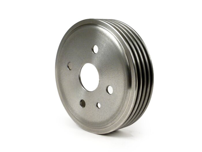 Främre bromstrumma 9 tum + 10 tum -BGM PRO grå gjutjärn- Vespa Smallframe 1963-1984 - V50 N (V5A1T), V50 S (V5SA1T), V50 L (V5A1T), SR50 (V5SS2T, -4515), V50 R (V5A1T -752188), V90 (V9A1T)