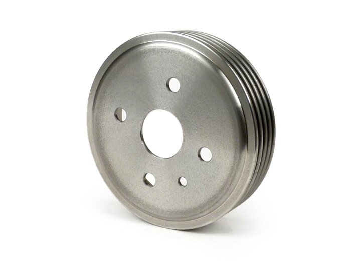 Främre bromstrumma 9 tum + 10 tum -BGM PRO grå gjutjärn- Vespa Smallframe 1963-1984 - V50 N (V5A1T), V50 S (V5SA1T), V50 L (V5A1T), SR50 (V5SS2T, -4515), V50 R (V5A1T -752188), V90 (V9A1T)