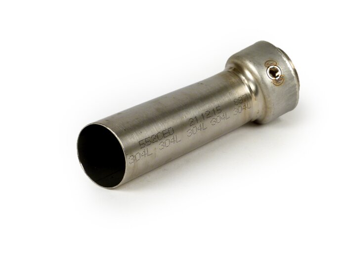 DB-Eater -Akrapovic Ø32mm- Vespa GTL 200, GTS 125-300 ie Super, GTV 250-300 ie - acero inoxidable (Øinner=32mm, Øouter=43mm, length=87mm)