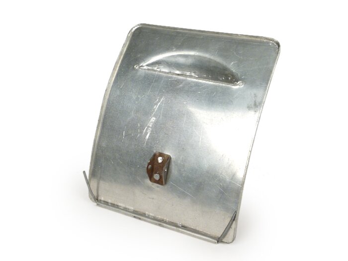 Tutup karburator -DIBUAT DI ITALIA- Rangka Lebar Vespa (1948-1953) - V1 hingga V15, V30 hingga V33, VM1T - Aluminium