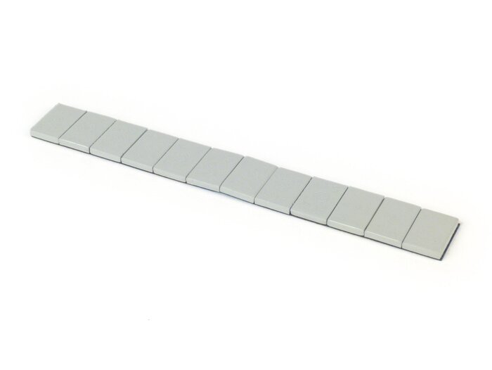 Tape-a-weights for wheel rim -WÜRTH- self adhesive, 60g (12x5g), impact resistant powder coating - silver